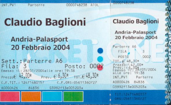 Grazie ad @lex per il biglietto